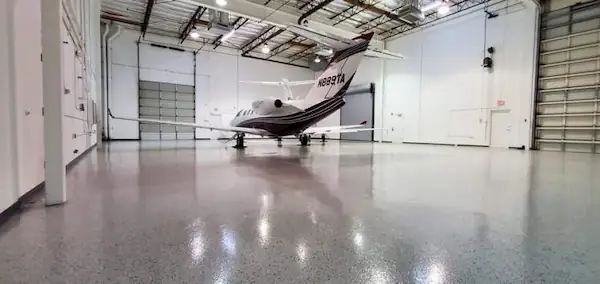 epoxy aircraft hangar