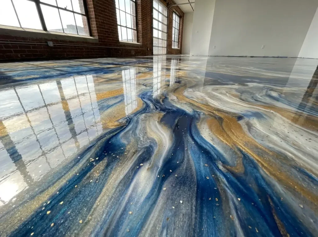epoxy vs acrylic resin flooring comparison for garage floor and outdoor concrete