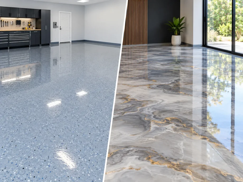 Epoxy vs Resin Flooring Showcase
