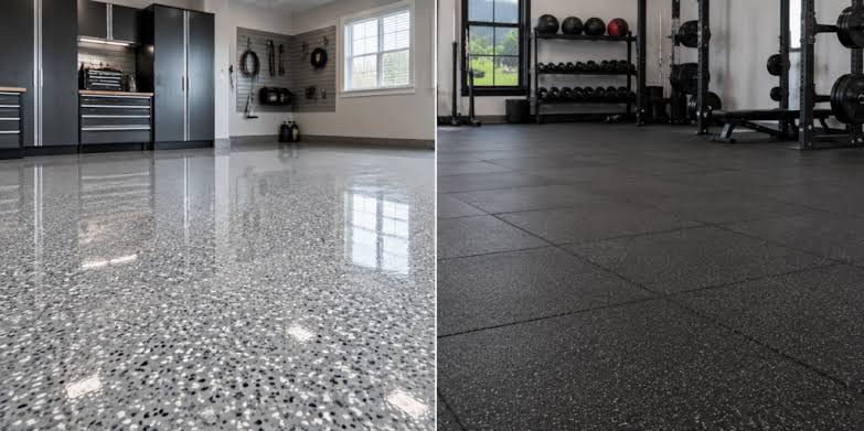 epoxy vs rubber flooring